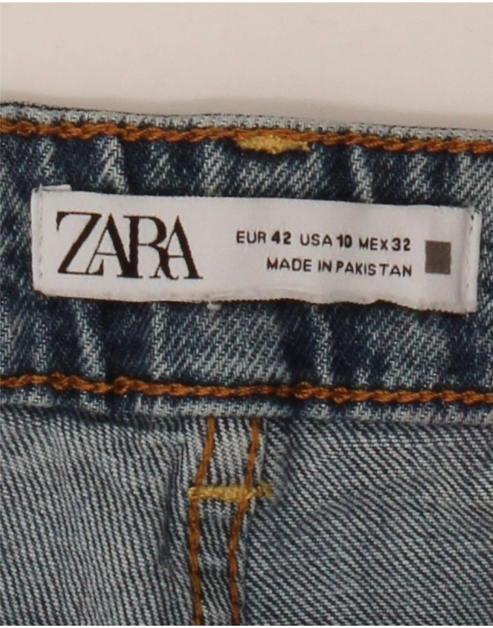 Blugi Drepți Femei ZARA EU 42 Large W32 L26 Albastru