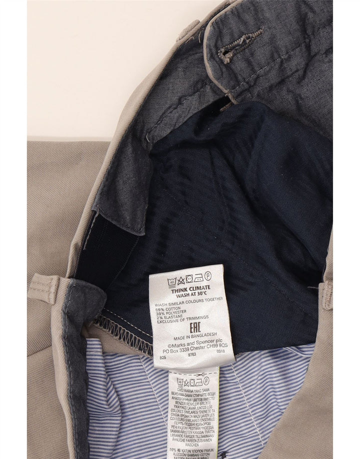 Marks & Spencer Pantaloni drepți pentru bărbați L32 L28 bumbac gri