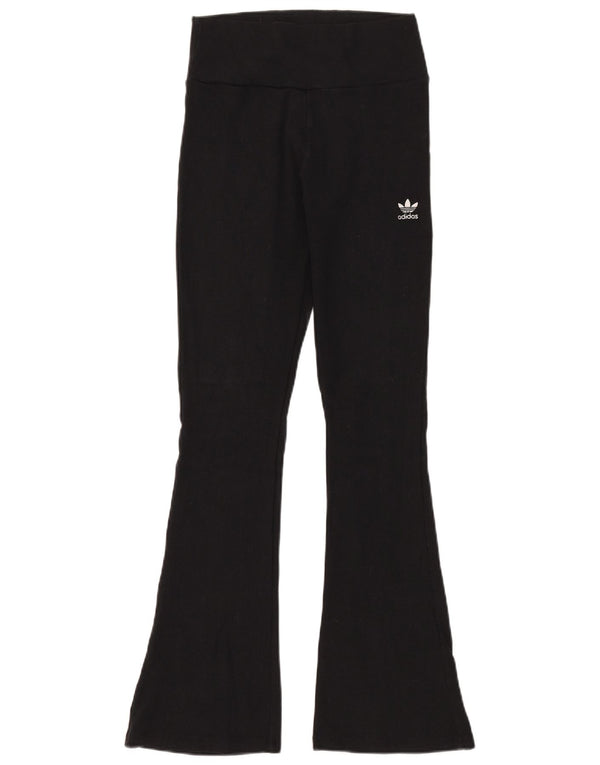 Pantaloni de trening Adidas Flare pentru femei UK 12/14 Bumbac mediu negru