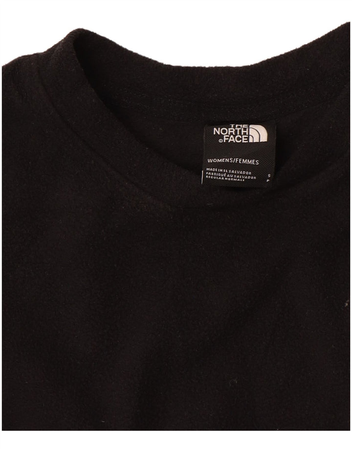 THE NORTH FACE Womens Oversized Fleece Jumper UK 10 Small Black Polyester