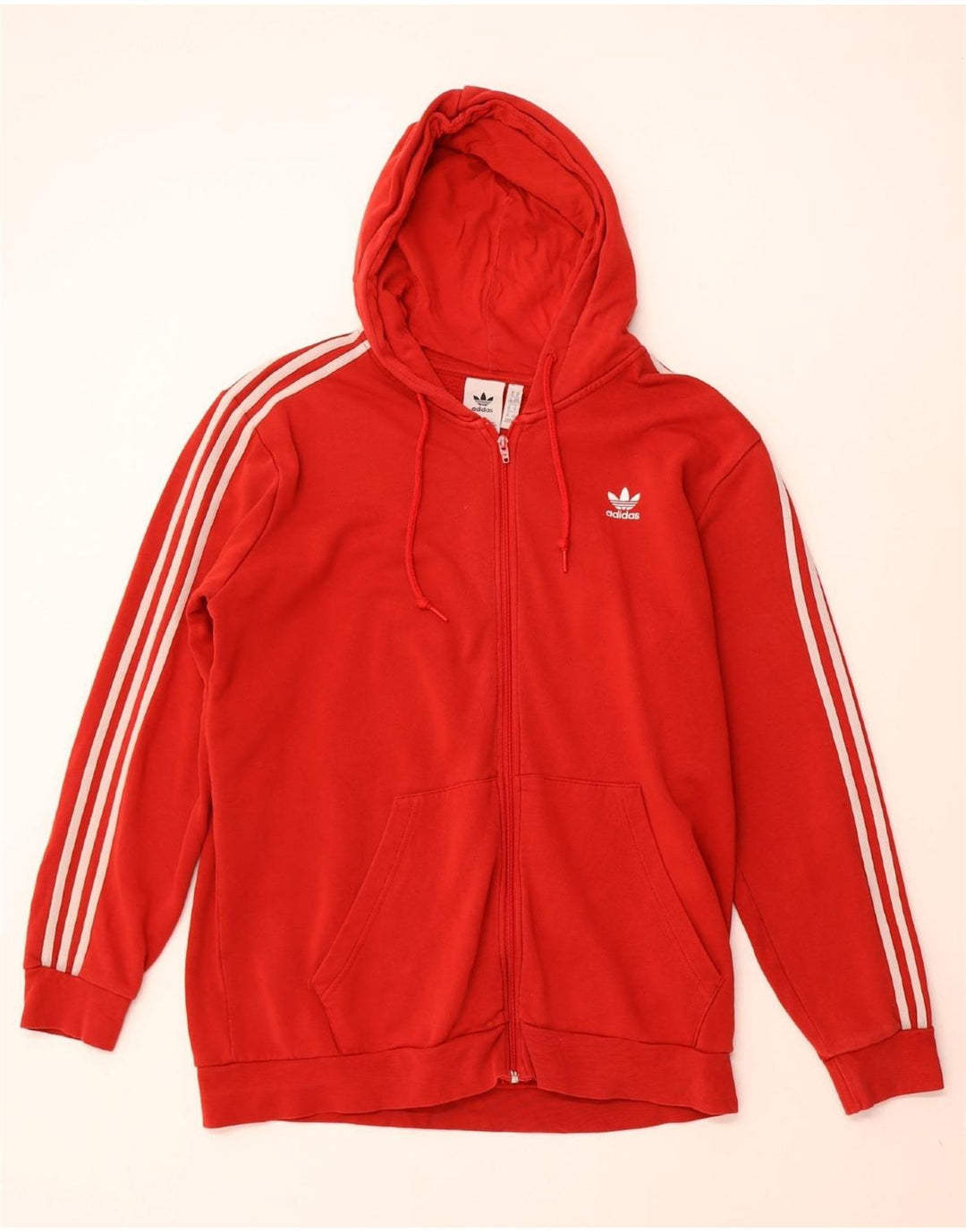 Pulover ADIDAS pentru bărbați, cu fermoar, bumbac roșu XL