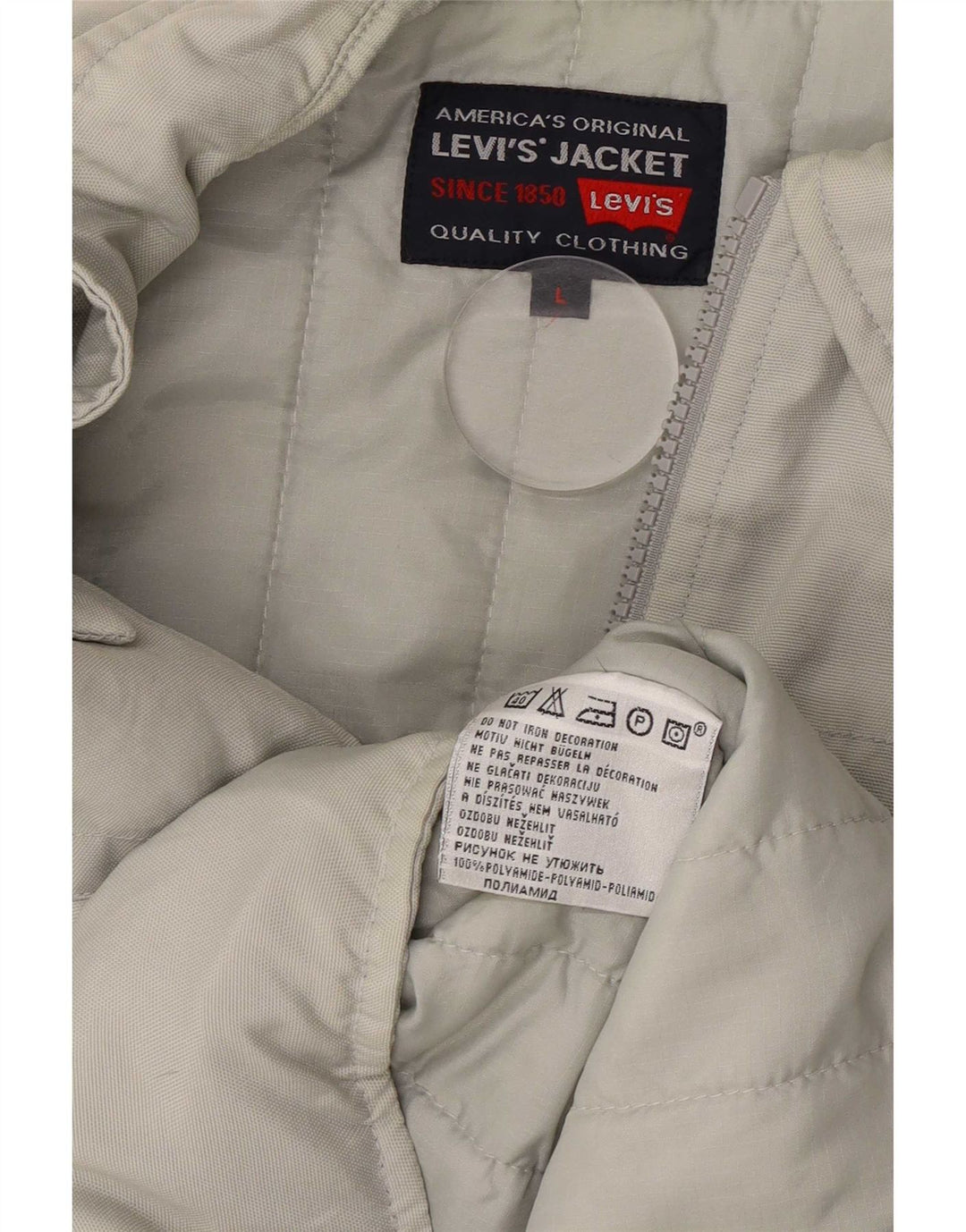 Jachetă Levi's pentru bărbați, UK 40, mare, gri din poliamidă