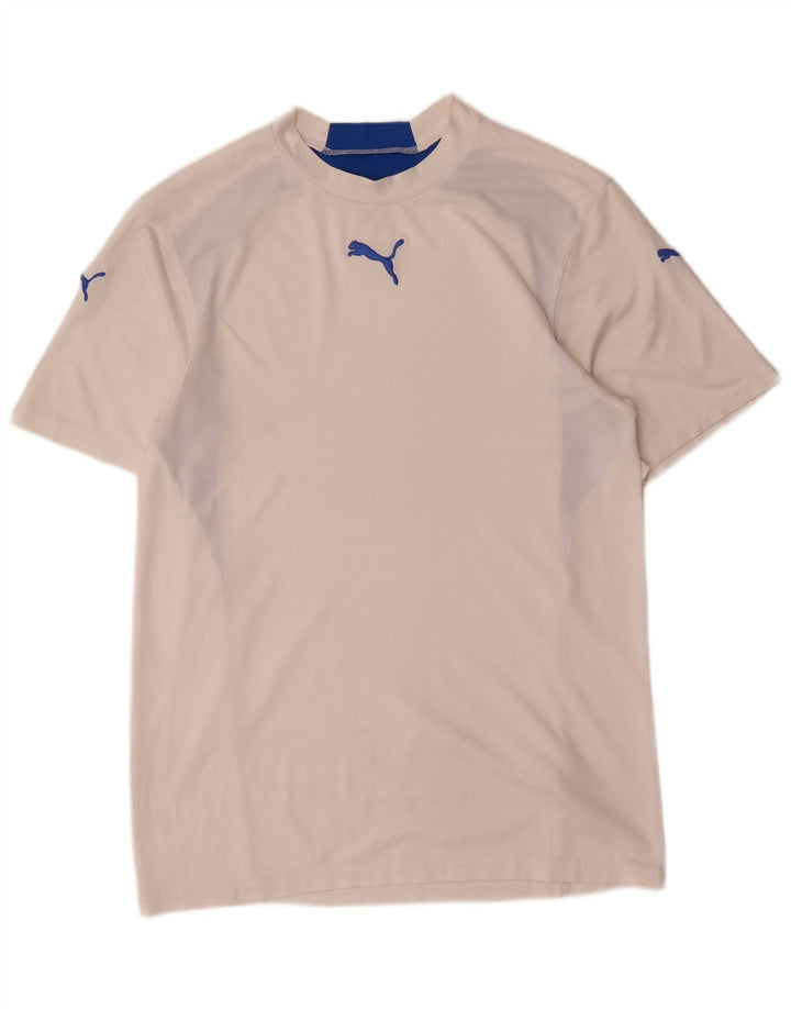 Tricou pentru bărbați Puma Top mic, alb, poliester color bloc