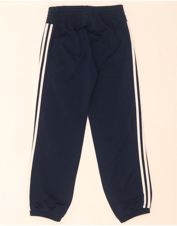 Adidas Boys Tracksuit Trousers Joggers 11-12 Years Navy Blue Polyester