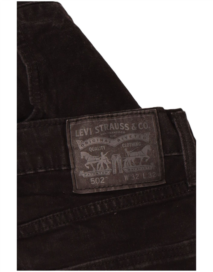 Blugi conici pentru bărbați Levi's 502 W32 L32 bumbac negru
