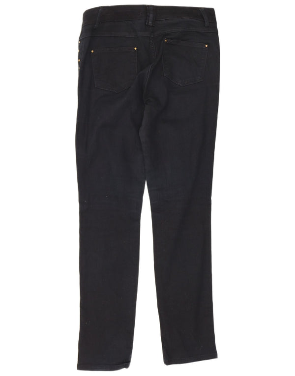 Marks & Spencer Womens Skinny Jeans UK 10 Small W30 L28 Black Cotton