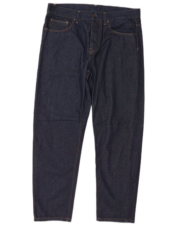 Blugi conici pentru bărbați Carhartt W33 L29 bumbac bleumarin