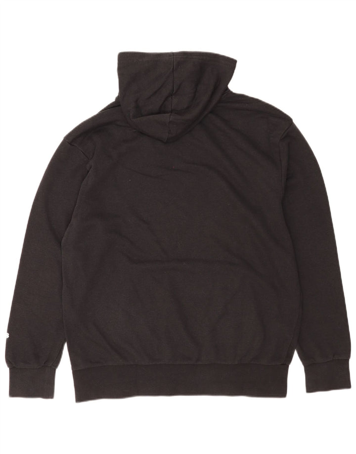 Pulover cu glugă cu grafic pentru bărbați Adidas, bumbac mediu negru