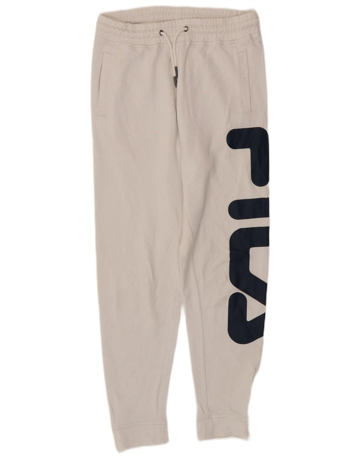 Pantaloni de trening pentru bărbați cu grafică FILA Pantaloni de jogging XS Bumbac alb