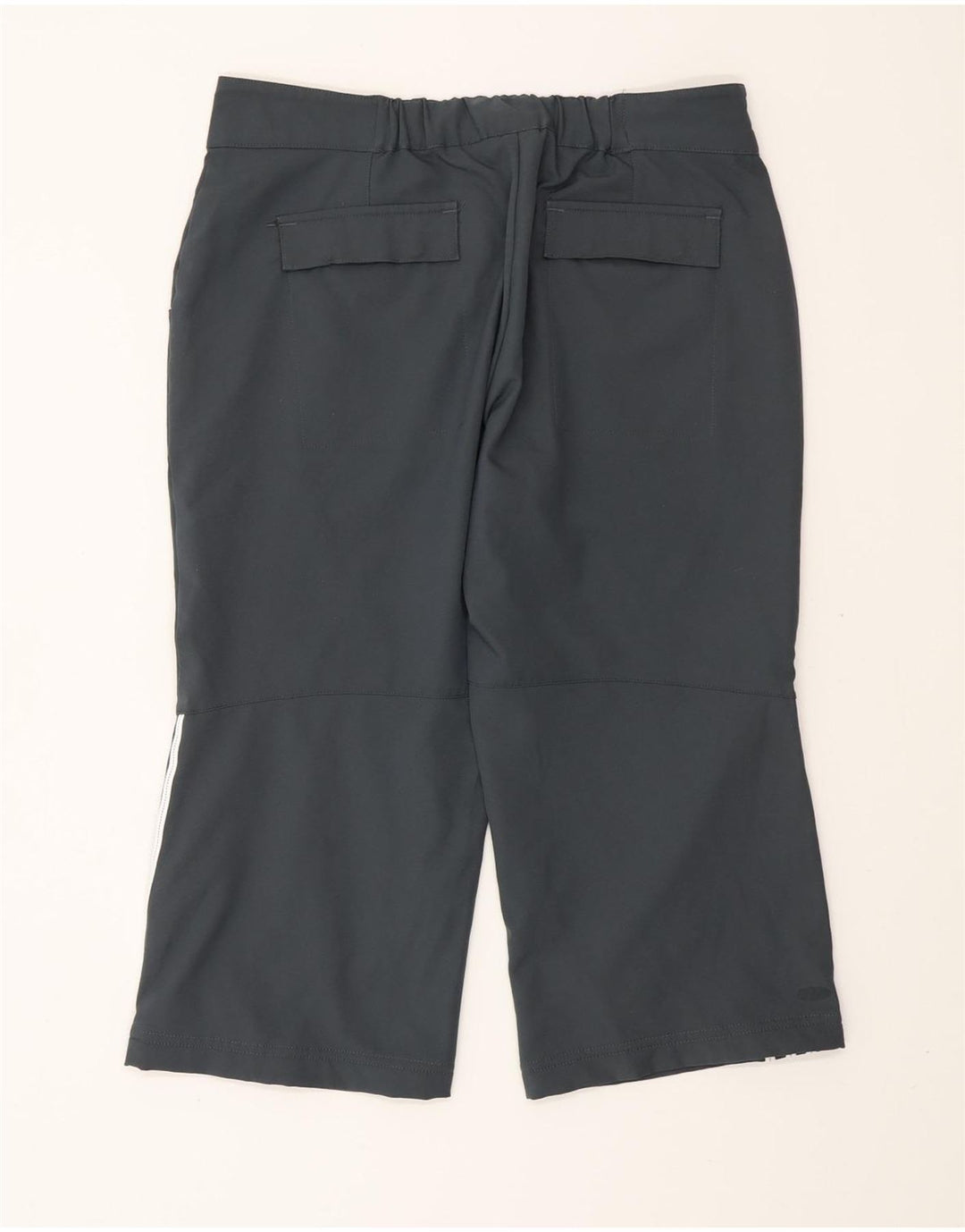 Pantaloni capri drepti ADIDAS pentru femei UK 10 Small W30 L19 Poliester gri