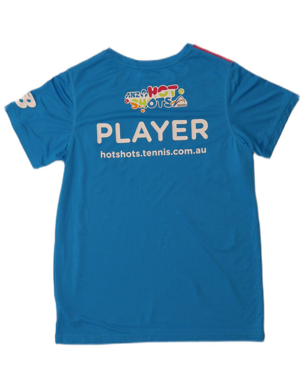 Tricou grafic pentru băieți New Balance Top 15-16 ani 2XL Albastru Colorblock