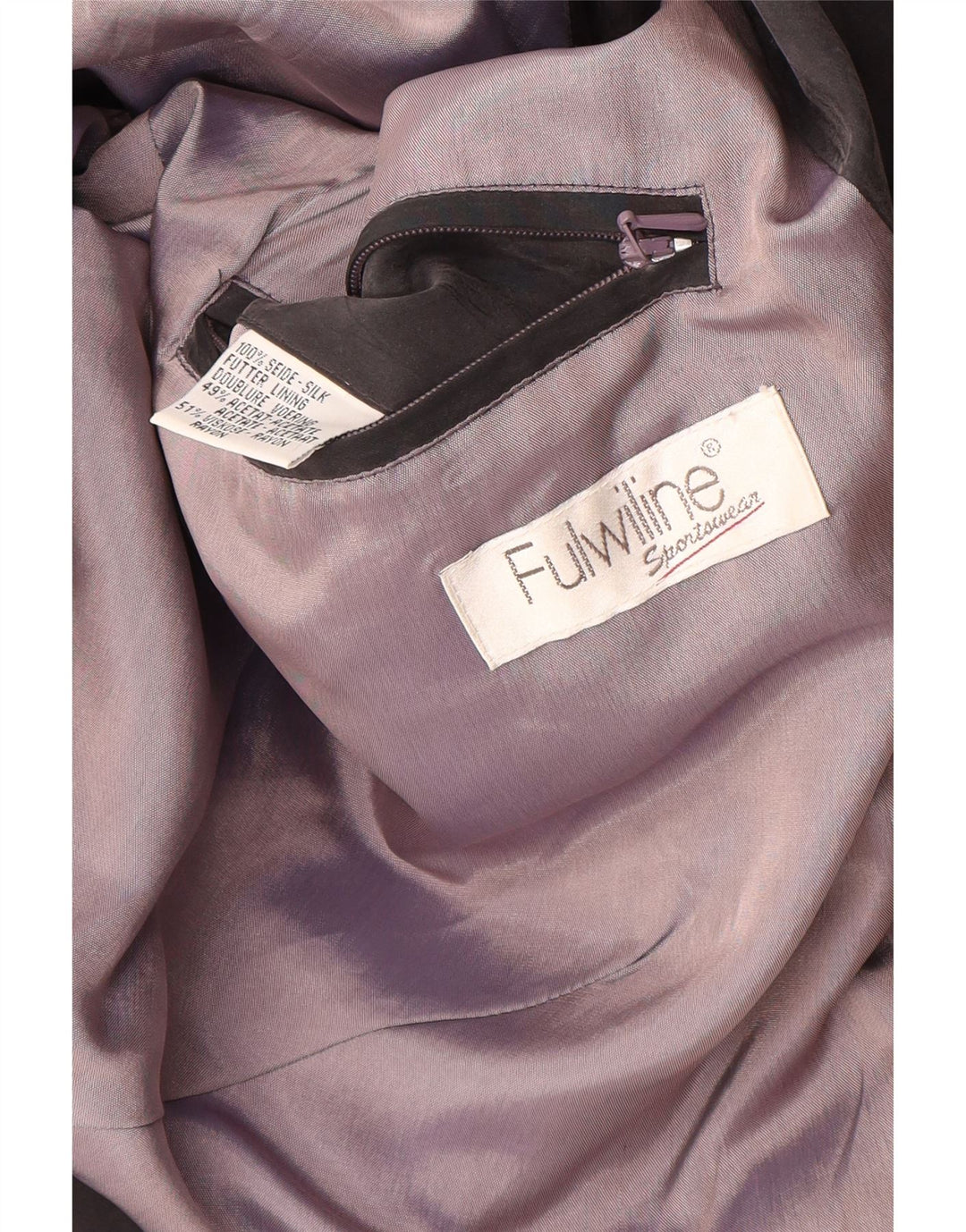 Bomber vintage pentru bărbați UK 42 XL mătase maro