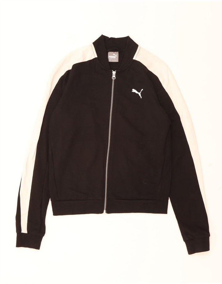 Jachetă de top pentru trening Puma pentru femei UK 8 Small Black Colorblock