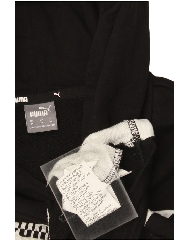 Pulover oversized Crop Hoodie PUMA pentru femei UK 14 Medium Black Colorblock