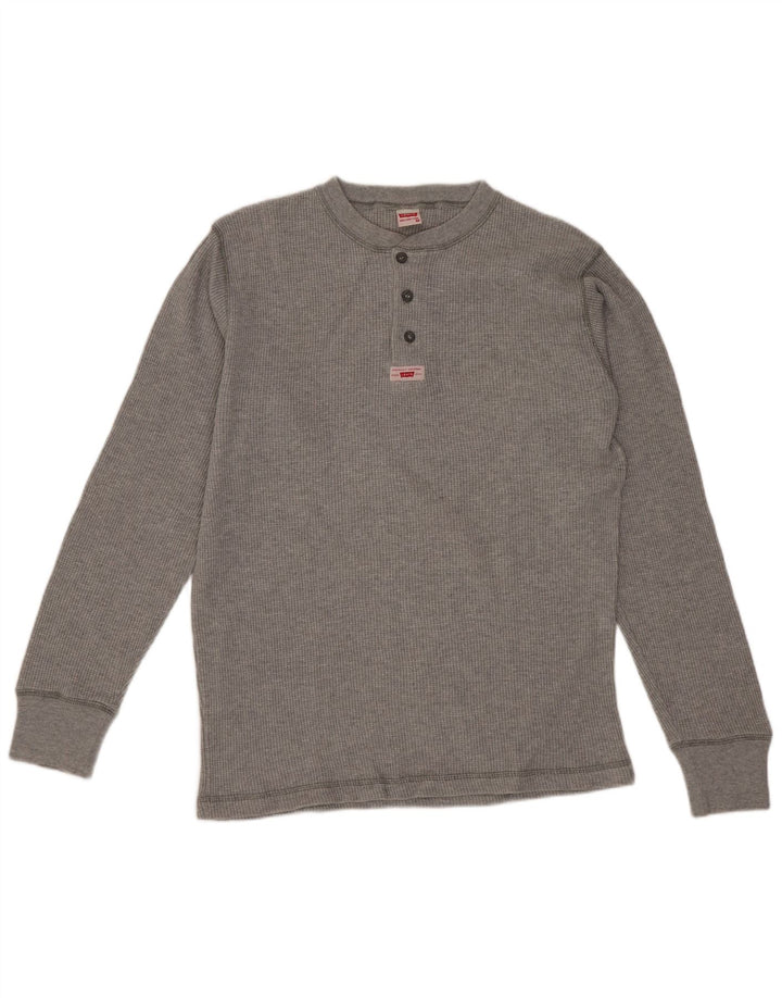 Tricou Levi's pentru bărbați cu mânecă lungă, gri mediu, bumbac
