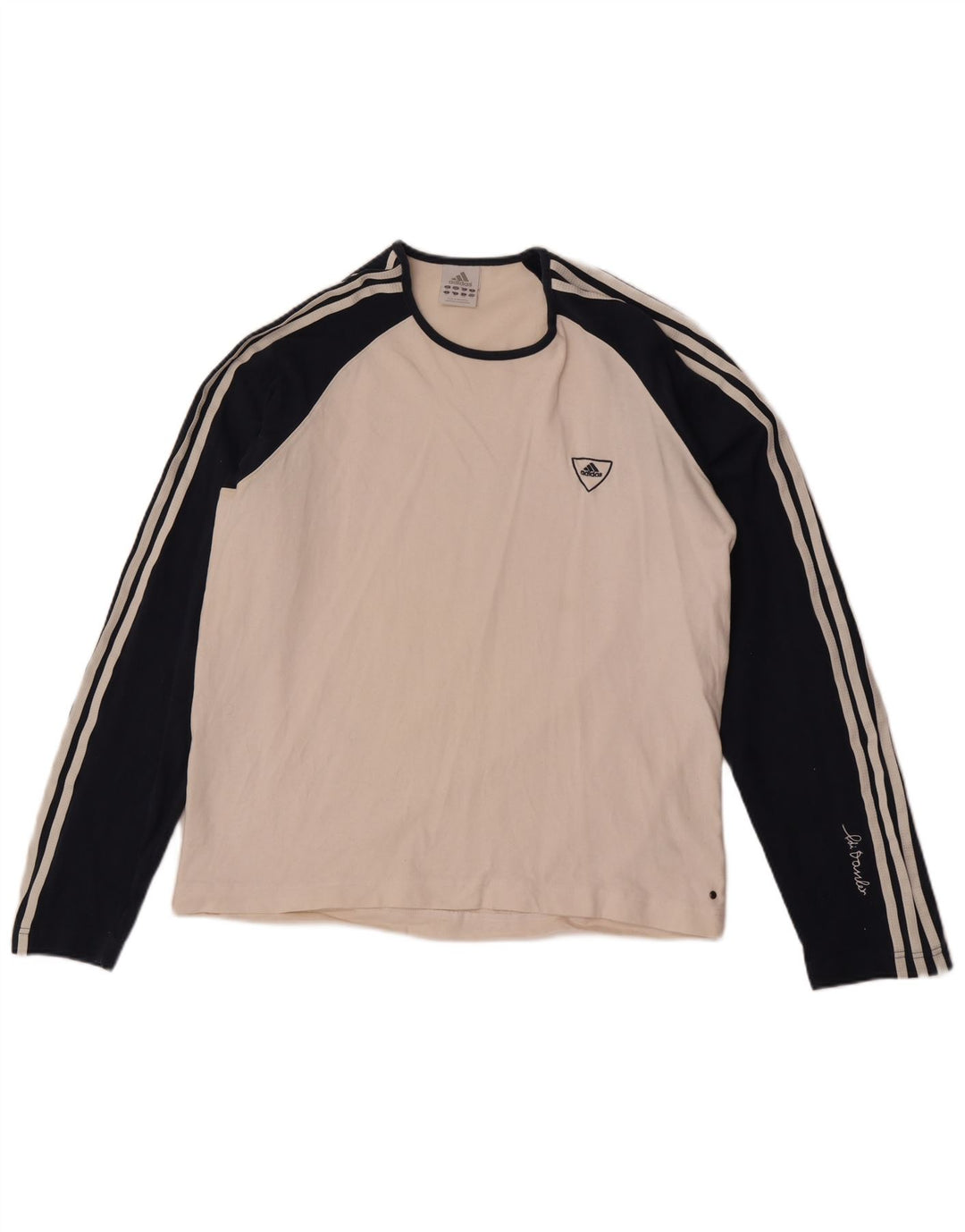 Top pentru bărbați Adidas cu mânecă lungă XL, alb, din bumbac color bloc