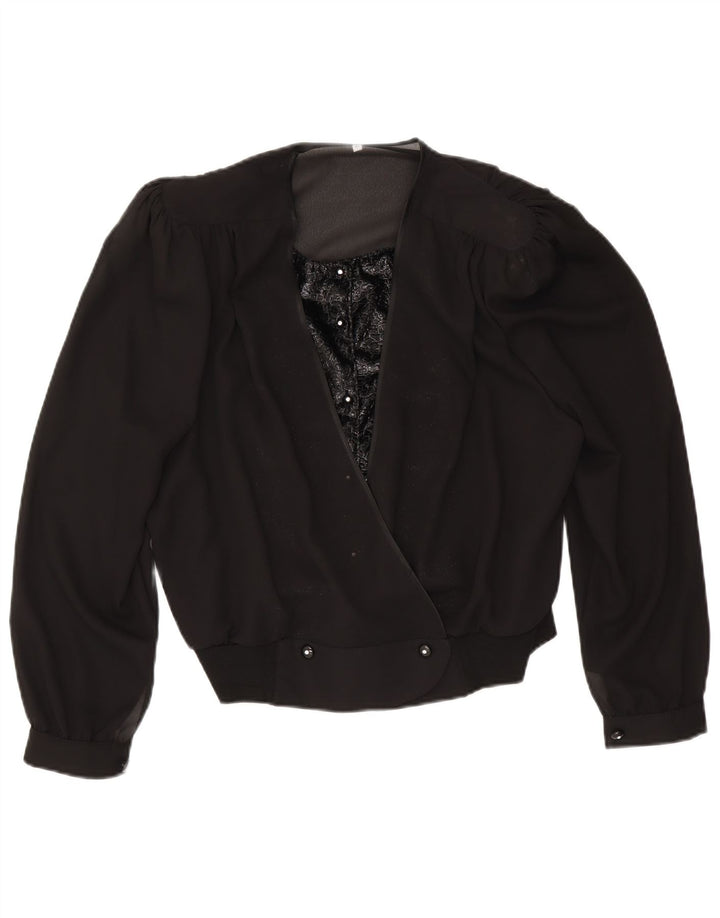 Top bolero vintage pentru femei la dublu piept IT 50 XL negru