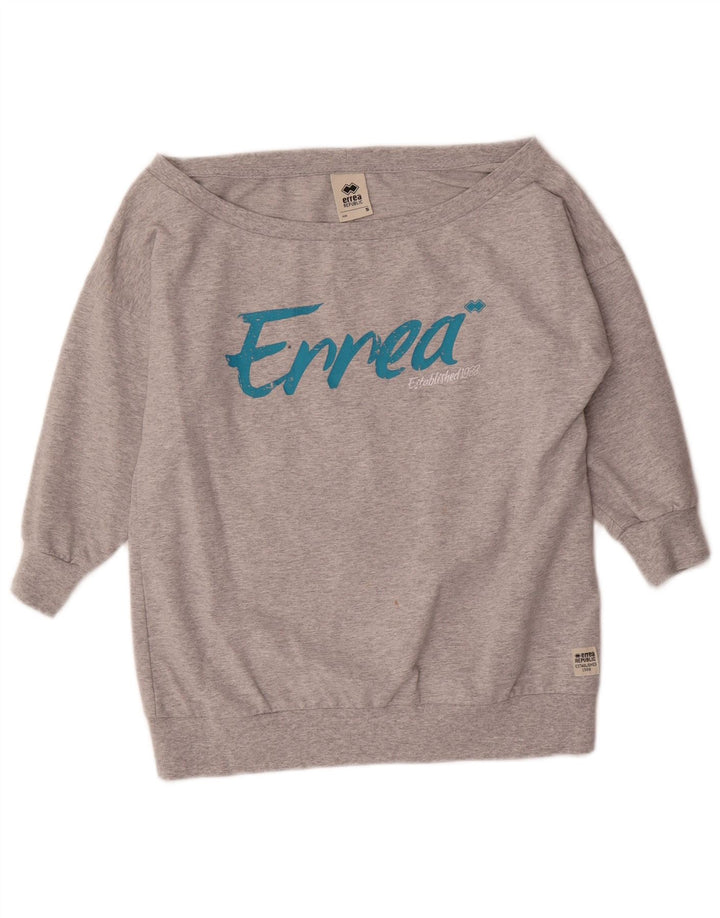 Pulover pentru femei Errea, supradimensionat, cu umăr dezactivat, UK 10, Gri mic