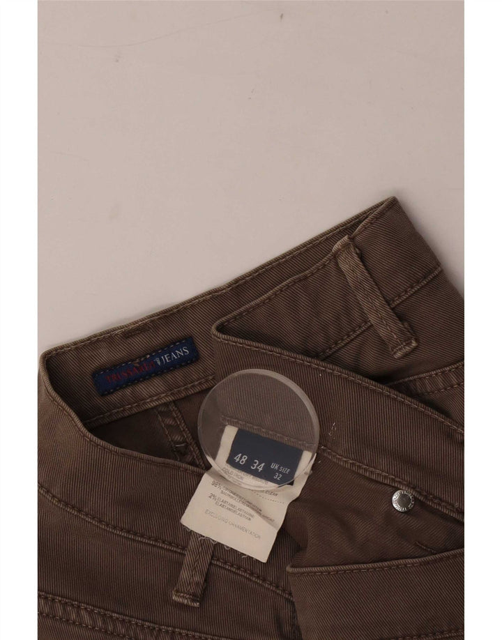 Trussardi Blugi drepti pentru bărbați W32 L33 bumbac maro