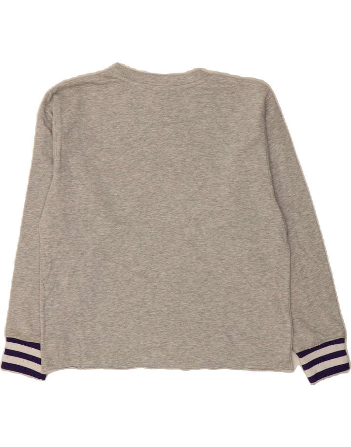 RUSSELL ATHLETIC Womens Oversized Sweatshirt Jumper UK 4/6 Small Grey Vintage Russell Athletic and Second-Hand Russell Athletic from Messina Hembry 