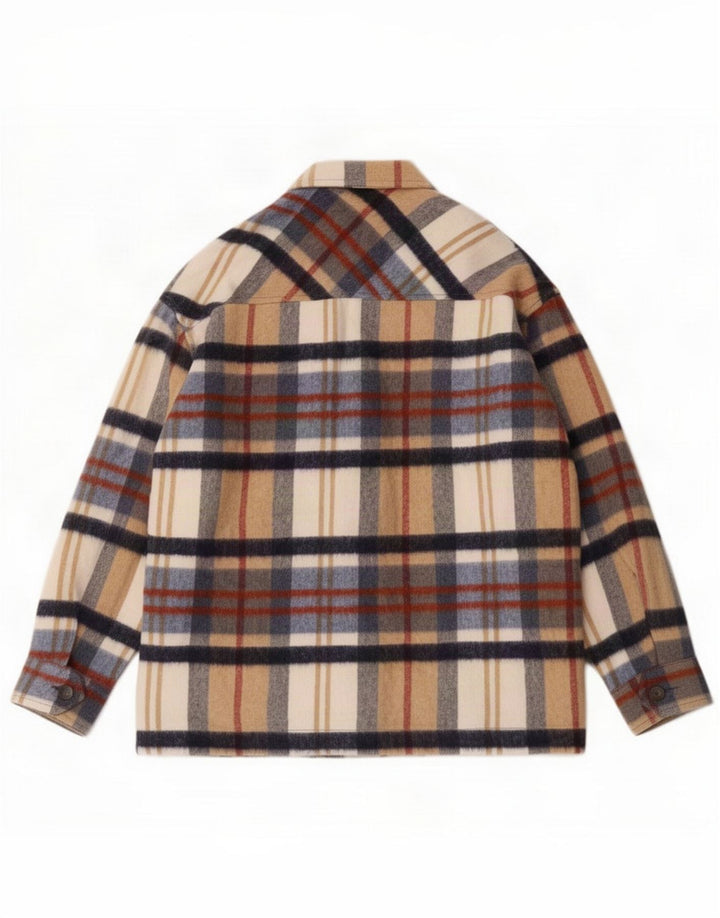 Zara Womens Utility Jacket UK 10 Small Multicolor Check Polyamide