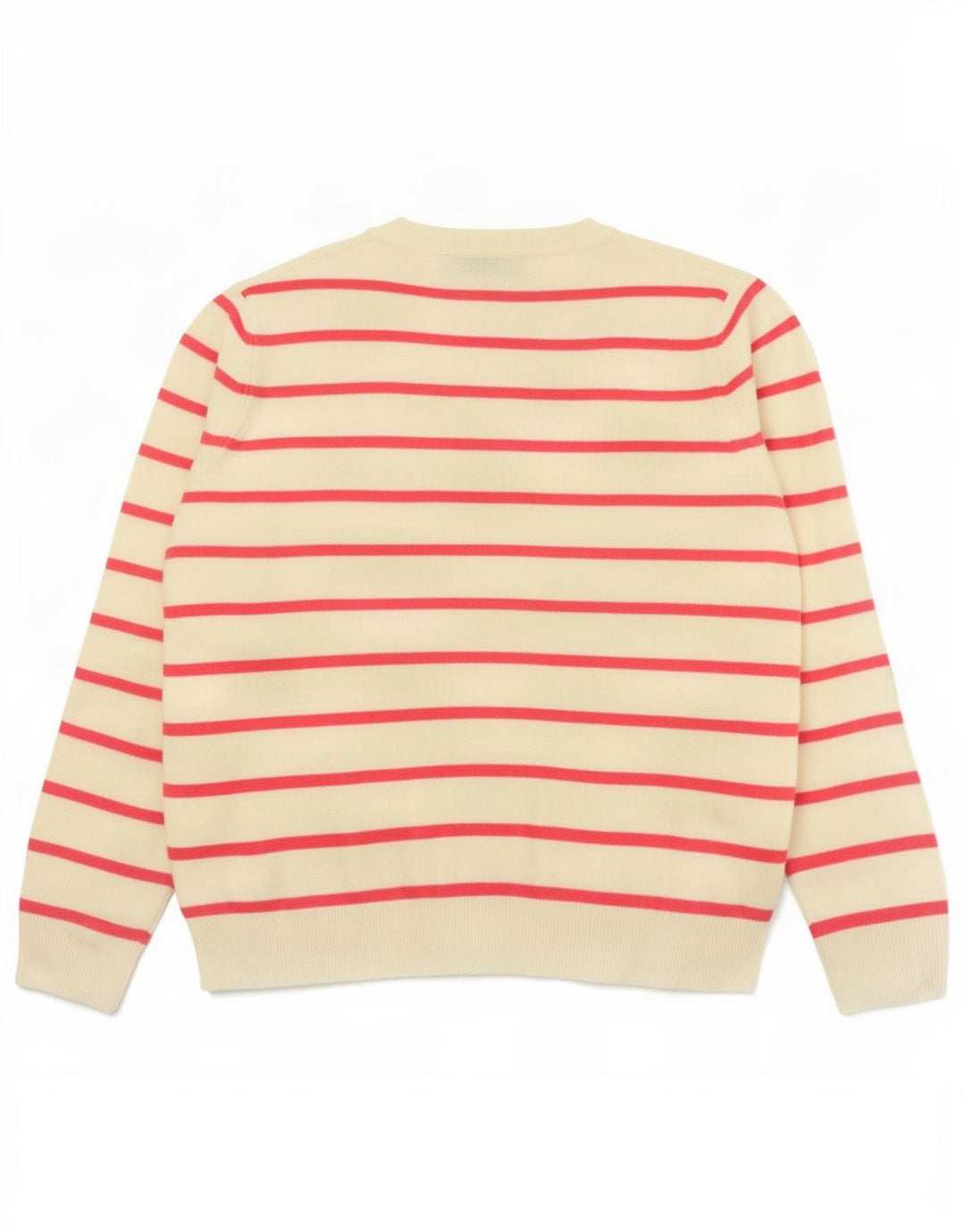 Pulover cu decolteu în V pentru femei Marks & Spencer UK 14 Medium roz în dungi
