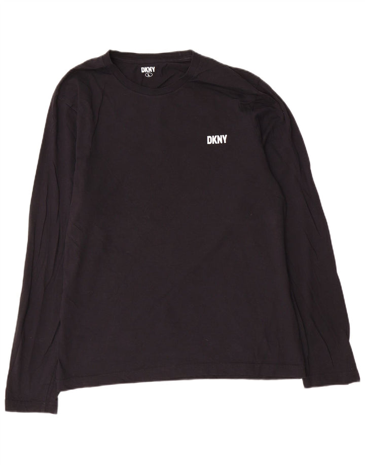 Dkny Top pentru bărbați cu mânecă lungă, mare, negru, bumbac