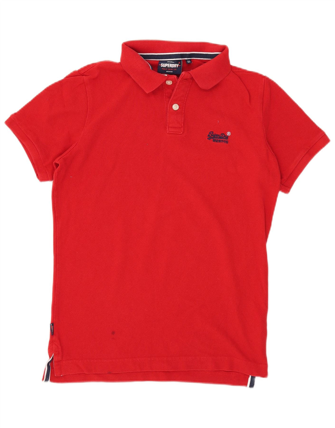 Tricou polo pentru bărbați Superdry, bumbac roșu mediu
