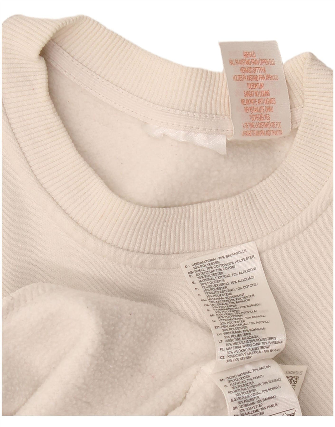 Pulover de hanorac grafic Adidas pentru femei UK 14 Bumbac alb mediu