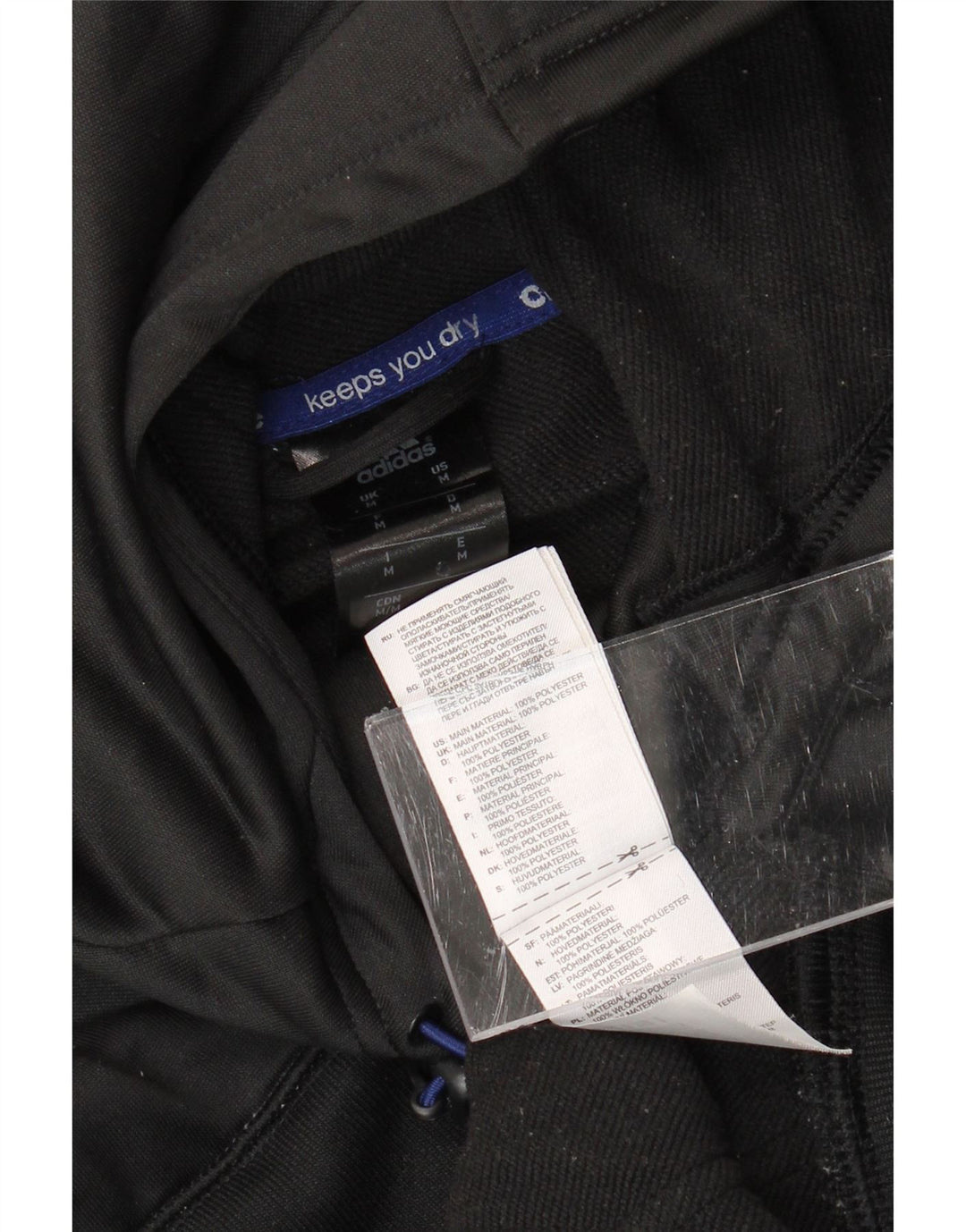 Pulover ADIDAS Climalite Zip pentru bărbați, mediu negru, bloc de culoare