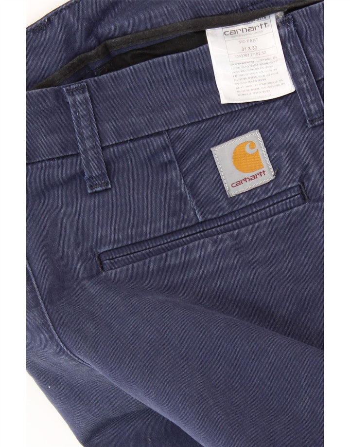 CARHARTT Pantaloni chino drepți Sid pentru femei W31 L26 bumbac bleumarin