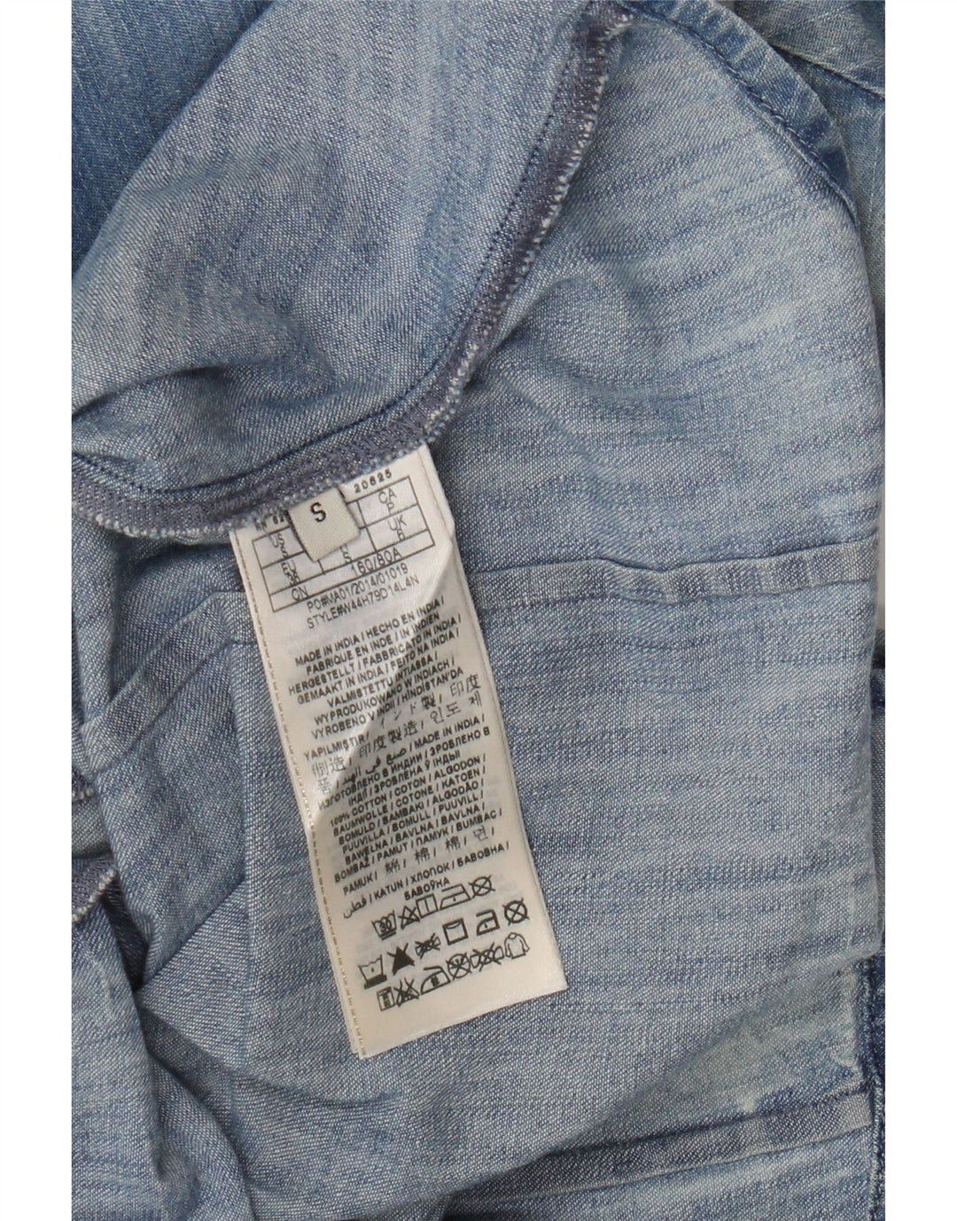 Cămașă denim supradimensionată Guess pentru femei UK 6 XS Bumbac albastru
