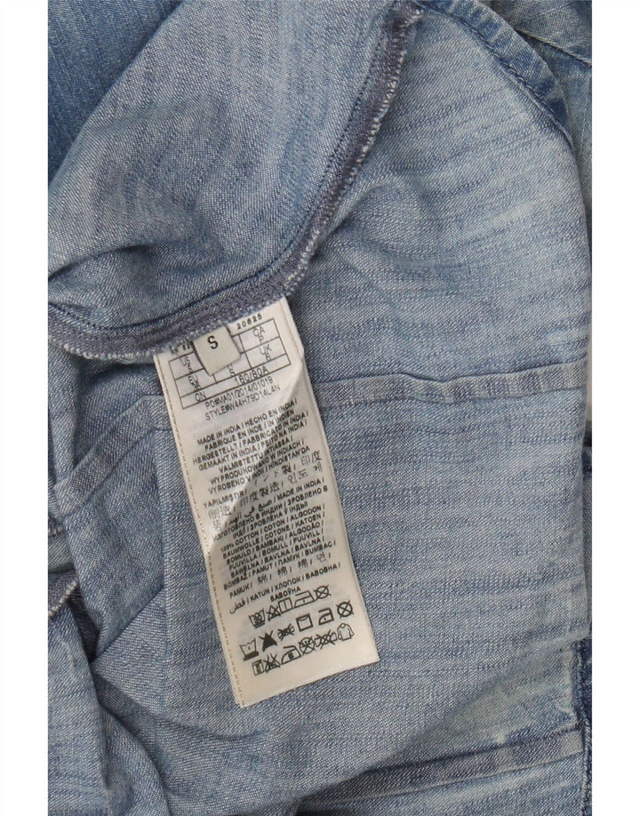 Cămașă denim supradimensionată Guess pentru femei UK 6 XS Bumbac albastru
