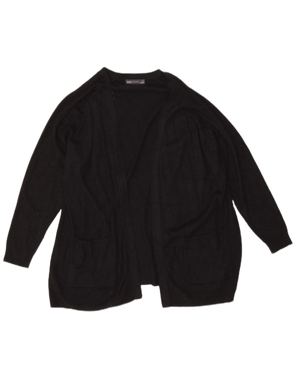 Pulover cardigan deschis pentru femei Marks & Spencer UK 18 XL, viscoză neagră