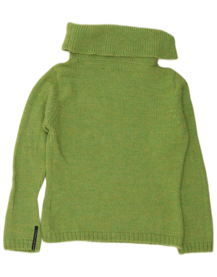 Pulover Ness pentru femei cu gât rulat, UK 14, lână verde mare