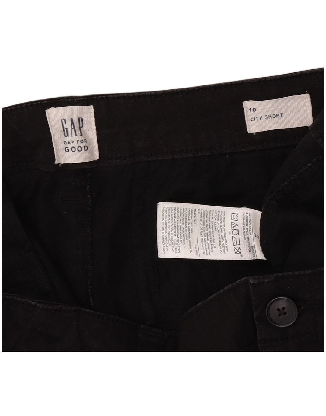 Pantaloni scurti chino pentru femei Gap US 10 Large W32 Bumbac negru