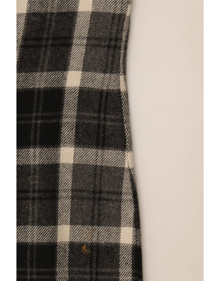 Rochie vintage pentru femei fără mâneci, UK 12, gri mediu, carouri