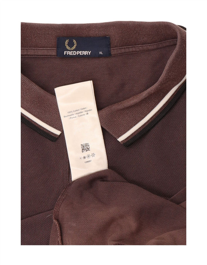 Cămașă polo Fred Perry pentru bărbați, XL, maro, bumbac