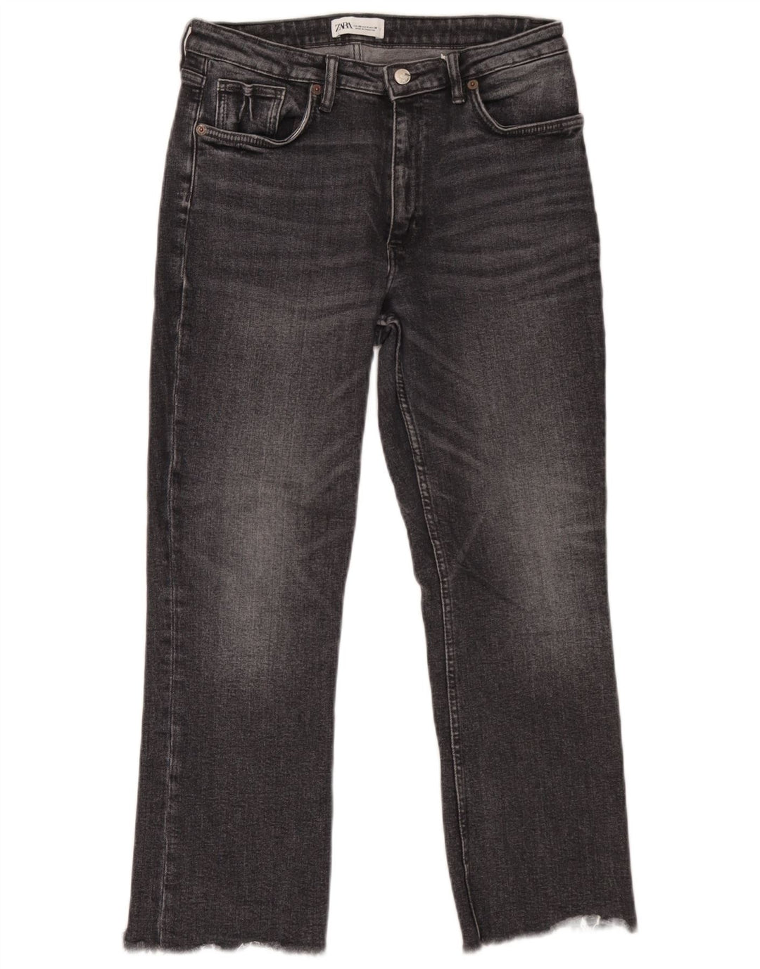 Blugi drepti pentru femei Zara EU 40 Medium W30 L26 Gri