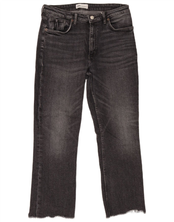 Blugi drepti pentru femei Zara EU 40 Medium W30 L26 Gri