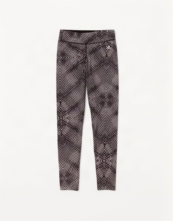 Adidas Womens Climalite Leggings UK 4/6 XS Negru Geometric Poliester