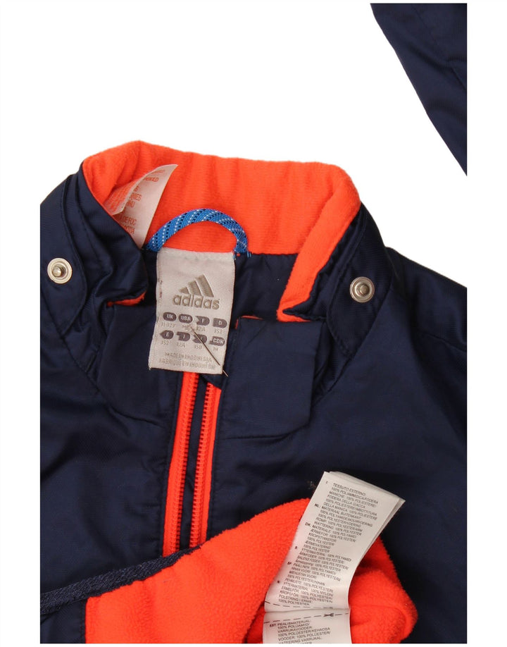 Jachetă de vânt pentru băieți Adidas 11-12 ani, albastru bleumarin, poliamidă color bloc