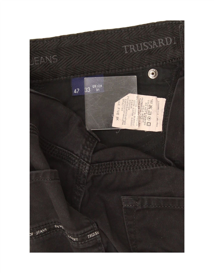 Trussardi Blugi drepte pentru bărbați W31 L31 bumbac negru