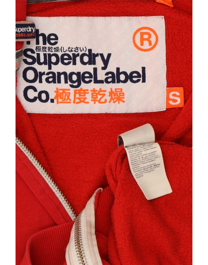 Pulover Superdry pentru bărbați, cu fermoar, bumbac, roșu