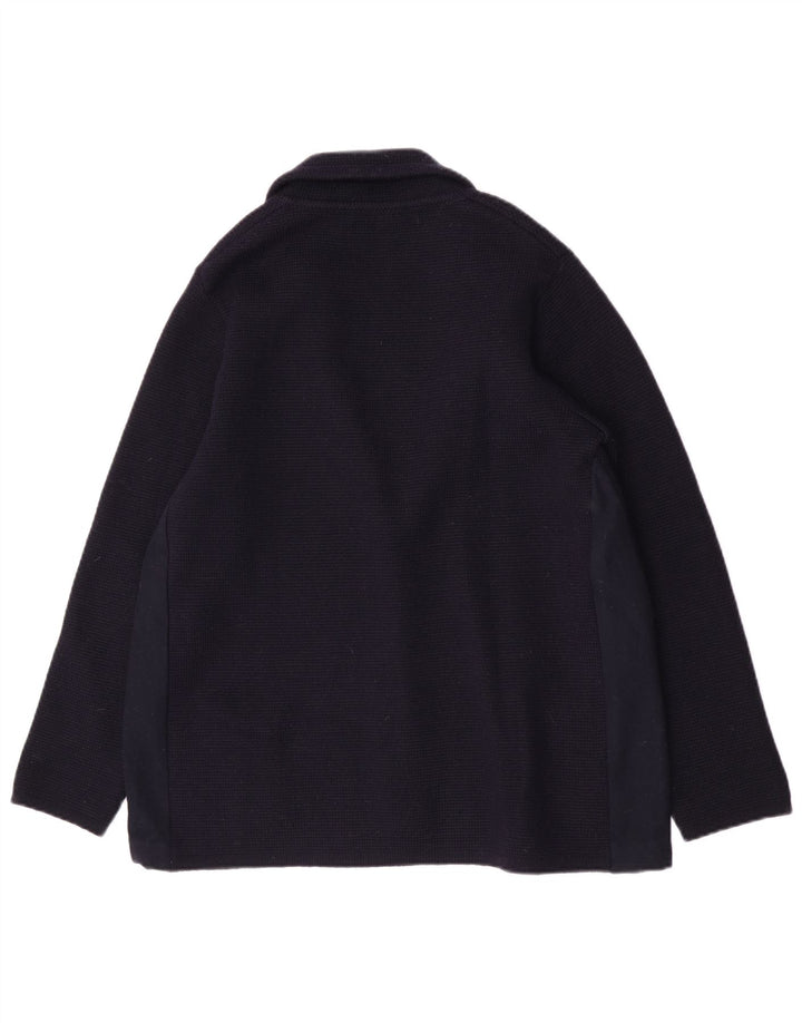 Blazer Vintage pentru femei cu 2 nasturi UK 12 Medium Bleumarin