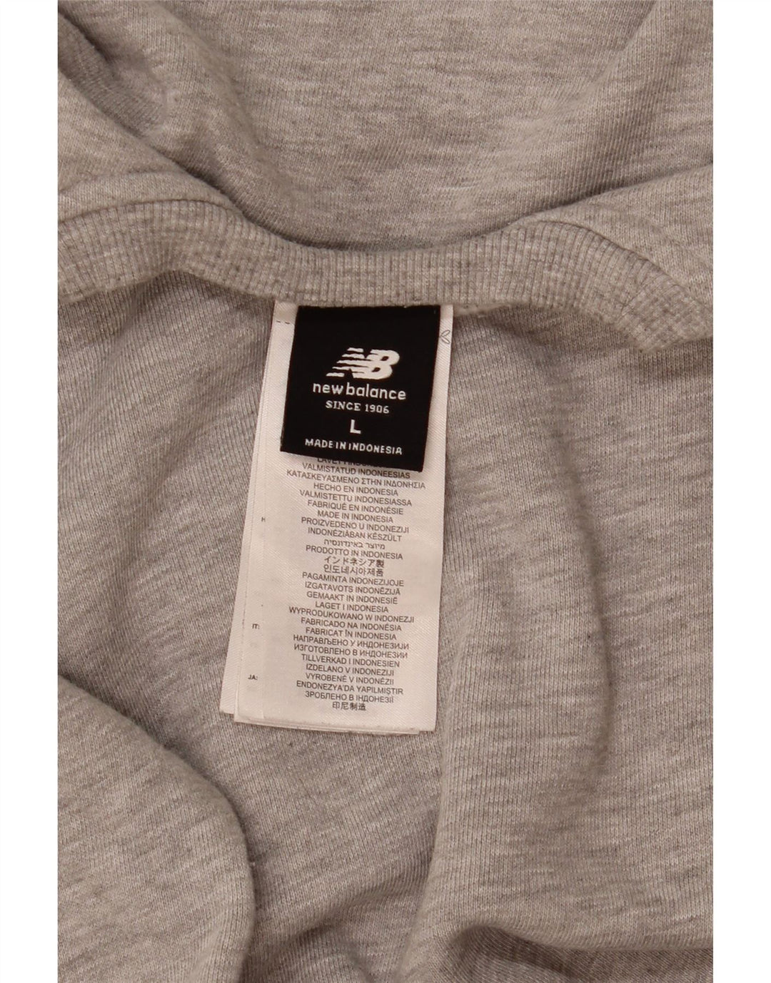 Hanorac pentru bărbați New Balance Jumper mare, gri bumbac cu pete