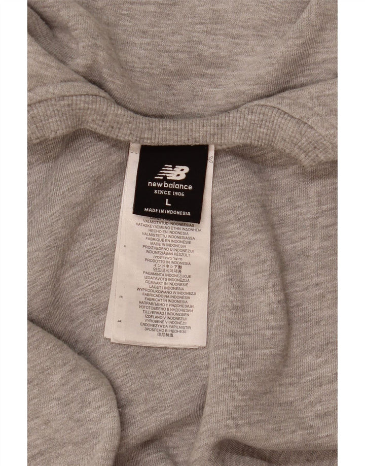 Hanorac pentru bărbați New Balance Jumper mare, gri bumbac cu pete