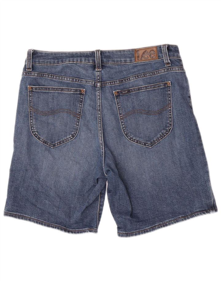 Pantaloni scurți din denim cu talie medie Lee pentru femei, cu talie medie, US 8, mediu W30, bumbac albastru