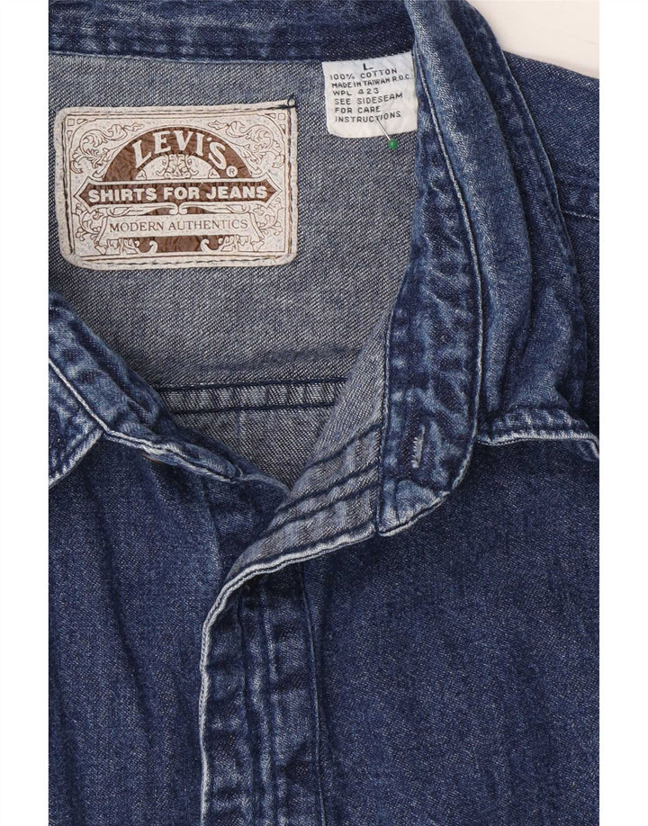 Camasa de blugi pentru barbati Levi's, bumbac mare albastru