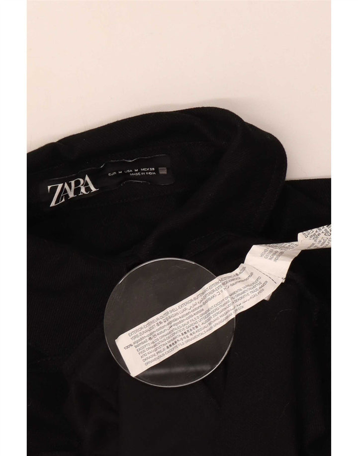 Cămașă supradimensionată pentru femei Zara UK 14 Medium Negru Geometric Bumbac
